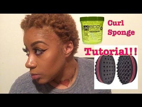 How to use a curl sponge on short hair / natural hair update / big chop #3