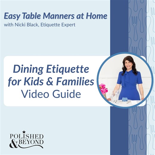 Kids Table Manners Video Course | Teach Dining Etiquette for Kids   Printable Guide (PDF) - Etsy