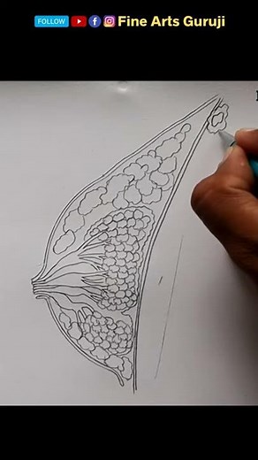 😇 How to Draw Female Breast 👍 #fineartsguruji
