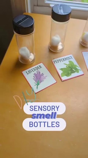 ✨ DIY Sensory Smell Bottles ✨ These were so easy and fun to make, and my 3 year old LOVED them! She keeps doing this activity over and over again, which I always love to see! Why is it important to exercise the olfactory (smelling) sense? Well, this sensory system is important to develop because it supports young children to identify smells around them. The sense of smell closely relates to the brain's limbic system, a part of the nervous system that is responsible for emotions and memory. Your