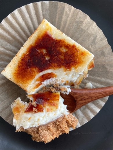 Creme Brulee Cheesecake Bars Recipe | Caramelized Sugar Dessert Bar | Digital Baking PDF - Etsy
