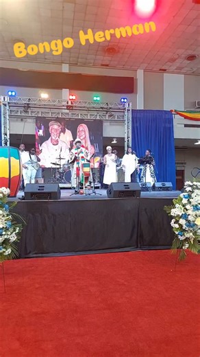 One of our great percussionist Bongo Herman who has played on numerous albums from Dennis Brown, Sizzla, U Roy to Capelton performs at the Memorial Celebration Service for Allan Skill Cole | Steve James