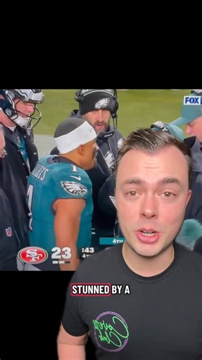 Covers Club Chris on Instagram: "Jalen Hurts was stunned by the Eagles play call at the end of Eagles vs 49ers, as Nick Sirianni called a timeout to go over the play before Philadelphia failed to convert on 4th and 11. San Francisco won 23-19 and moved on from the NFL playoffs wild card weekend #nfl #eagles #philadelphiaeagles #49ers #nflplayoffs"