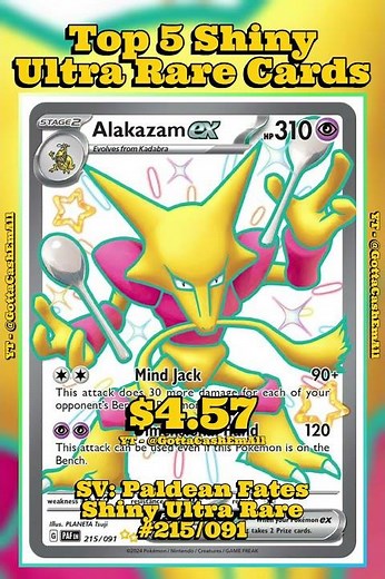 Top 5 RAREST Shiny Ultra Rare Pokémon Cards from Paldean Fates! 💎 #pokemon #pokemoncards #pokemontcg