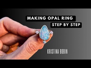 How to MAKE a RING with cabochon Opal gemstone! step by step tutorial