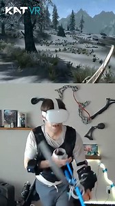 @neverforged Playing Skyrim on the Kat VR treadmill #vr #vrgaming #VRTreadmill #meta #Metaquest3 #quest2 #quest3 #fypchallenge #katvr #katwalk #katwalkc2 #vr #games #VRTreadmill #c2plusenhanced | KAT VR