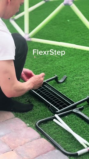 We finally got our hands on these accessories from @Springfree Trampoline US These may probably be the safest and easiest to setup. Another activity yet again for my kids AND husband! #springfreetrampoline #flexrstep #flexrhoop #funtime #backyardactivities