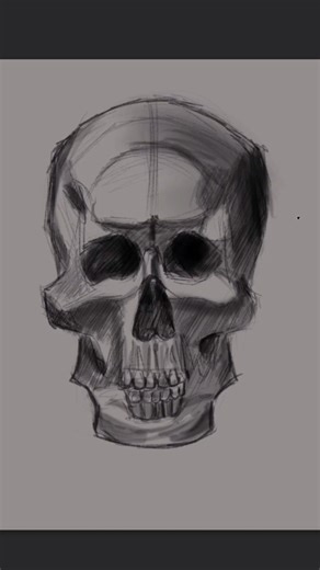how to draw skull 💀 in photoshop digital art #drawing #art #sketch