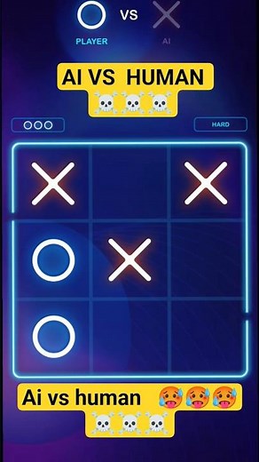 tic tac toe AI VS HUMAN #game #gaming #ai #ai vs human #shorts