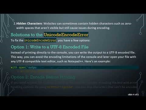 How to Fix UnicodeEncodeError in Python When Scraping with BeautifulSoup
