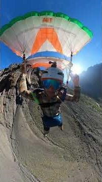 Clean BASE jump exit from rock edge