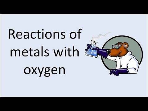 Reactions of metals with oxygen