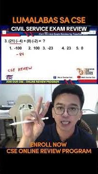 Operation on Integers - CSE REVIEW #mathteachergon #csereviewer