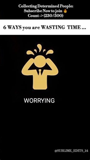 6 Ways You're Wating Time ⌚❌|Success Mindset| #shorts #discipline #success #procrastination #focus