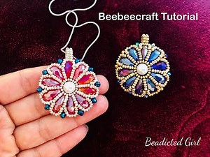 Teardrop Beaded Pendant || Beebeecraft Tutorial || How to make Pendant