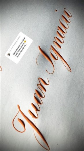 Copperplate calligraphy, tutorial: how I write your name #juan #ignacio