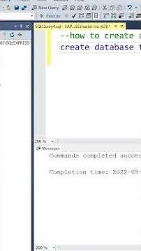 How to create database in MSSQL