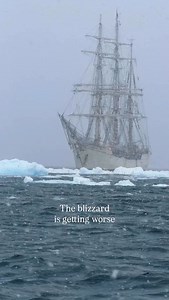 ❄️I remember that first day in Antarctica: an unexpected blizzard, 60-knot gusts and sharp, wind-blown snow. Visibility dropped, so we made our way back to the ship and stayed inside until the weather calmed down. A quiet reminder that down here, conditions can change in a moment. #remoteness #antarcticpeninsula #barkeuropa | Niccolò Banfi