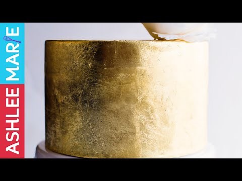 How to add Gold Leaf to a Cake