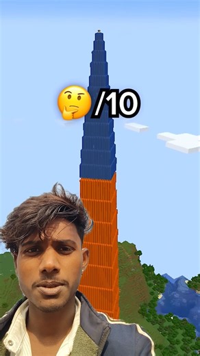 I Built the World's Tallest Cobblestone Tower #minecraft