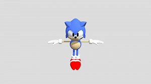 90s CGI Sonic Model (Rigged) - Download Free 3D model by itsLeoDraggo4 (@itsLeodraggo)