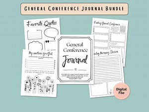 LDS General Conference Journal - Perfect for Teens and Youth, Unique Latter Day Saint Journal for General Conference With Multiple Pages - Etsy