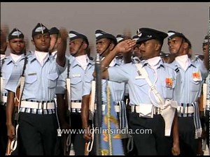 Soldiers marching on annual Air Force Day parade