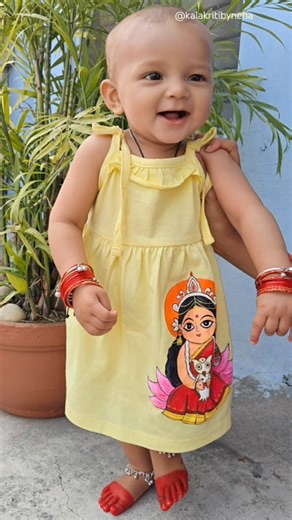🖌️ hand-painted Navratri dress 🪷#maalaxmi #kalakritiby_neha #handpainted#fabricpainting