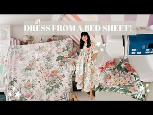 Dress from vintage sheets! 👗 | Super easy! No zipper! | Step by Step tutorial