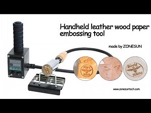 How to use the Handheld leather wood paper embossing tool hot stamping machine