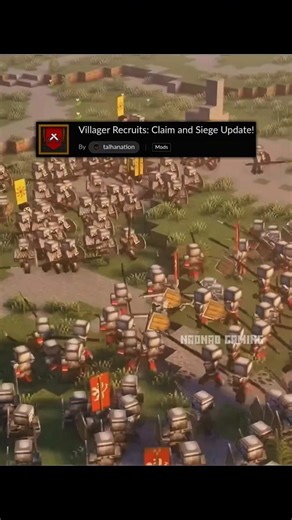 Villager Recruits: Claim and Siege Update! MINECRAFT BEST MODS #shorts