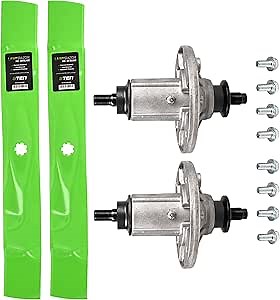 8TEN Spindle Mulching Blade Kit for John Deere 42 inch Deck 115 125 135 LA 100 105 110 120 125 135 X106 X110 X120 D110