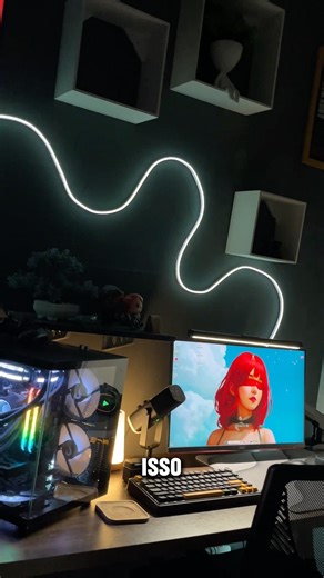 FIta LED Salvou meu Setup #setup #setupgamer #pc #led #shorts