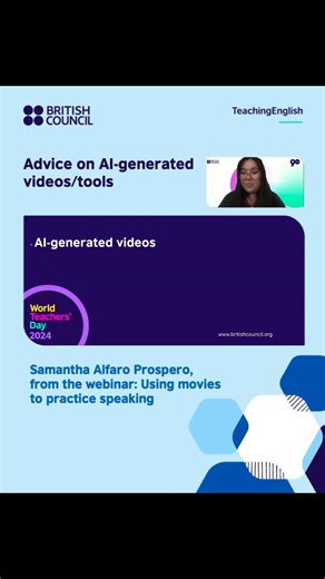 A quick reminder from Samantha: AI can support learning, but we must use it safely. Always check how tools handle data and who they’re suitable for. Watch the full webinar here: https://www.teachingenglish.org.uk/news-events/world-teachers-day-2024/world-teachers-day-2024-thursday-3-october We'am🎀 #TeachingEnglish #ELTplanning #WTD24 #AIinELT | TeachingEnglish - British Council