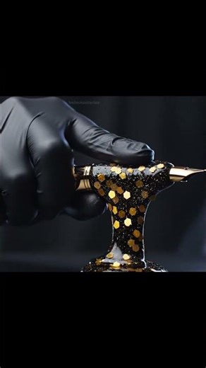 AI's Golden Pen oozes GORGEOUS GLITTER SLIME! ✍️✨ Surreal Art!