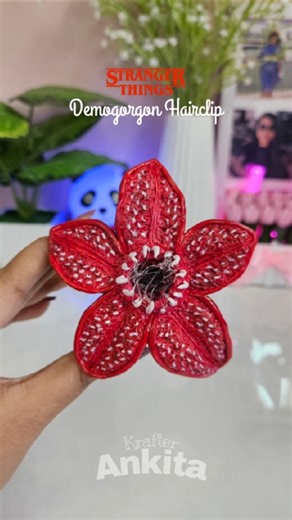 DIY Demogorgon Hairclip #craft #diy #shorts #strangerthings #demogorgon #handmade #viralshorts