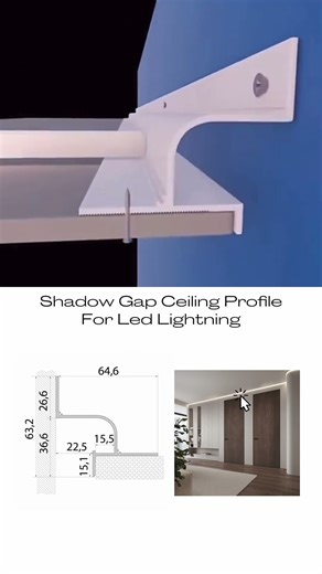 Ceiling shadow gap, modern interior design. #homedesign #interiordesign #architecturaldetails
