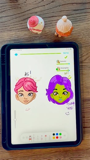 Drawing cute characters on iPad 💕