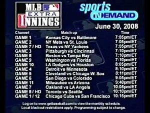 MLB Extra Innings Music: June 2008
