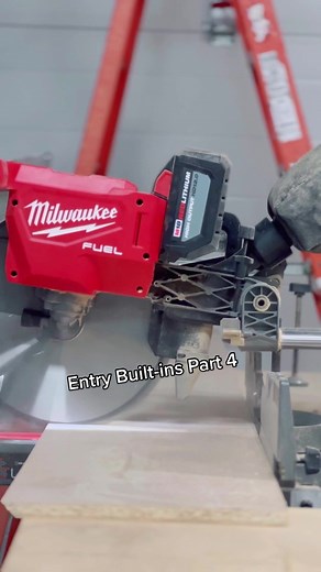 Entry Built-ins Part 4 - Floating bench! Next up, a really cool (or at least I think so) slat feature wall. #floatingbench #diyproject #fhthdiy #entryway #doityourself