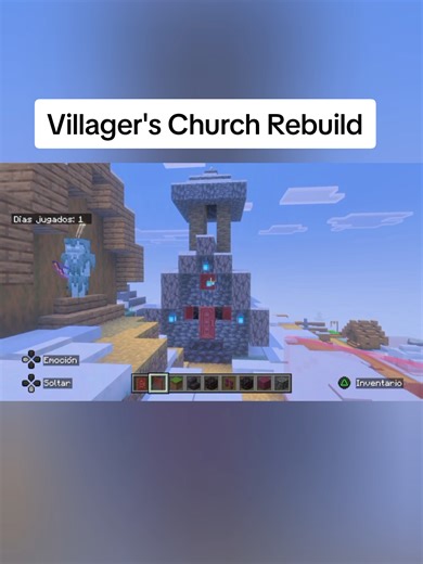 Minecraft village church rebuilding #minecraft #minecraftbuilding #tutorial #timelapse #minecraftbedrock