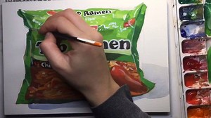 1.6K views · 55 reactions | Watch Heather H. paint a beautiful work of art! Looks real enough to eat! | Original Top Ramen | Facebook