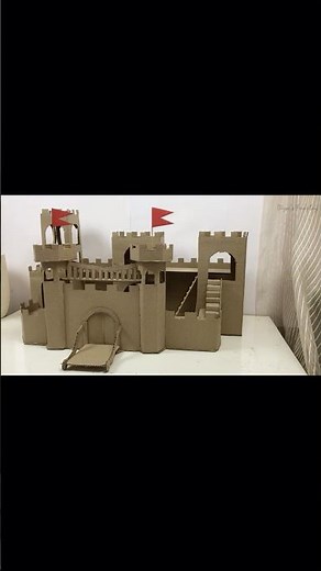 cardboard fort - cardboard castle - #shorts - how to make fort with cardboard - #scienceproject