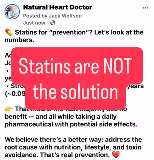 13K views · 214 reactions | The foundation to health is the 100 Year heart method. This includes thrive, nutrition, thrive lifestyle, and the thrive mindset. If you’re looking for an evidence based statin alternative supplement check out our OPTILIPID.com | Dr. Jack Wolfson / Natural Heart Doctor | Facebook