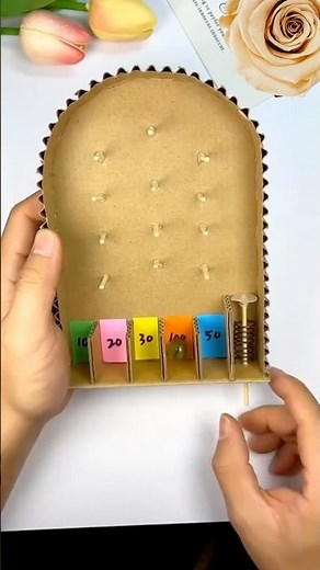 Easy Diy PinBall game craft ideas | PinBall machine with cardboard #shorts #craft #ytshorts #viral