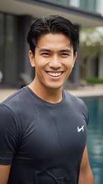 He Dips His Toes... Then THIS Happens! 🤯 (Aesthetic Pool Workout) #brostory