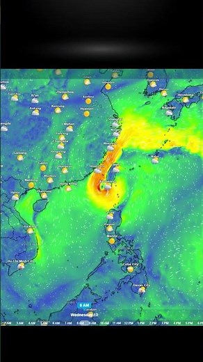 Eye of Hurricane Fung-wong wind movement