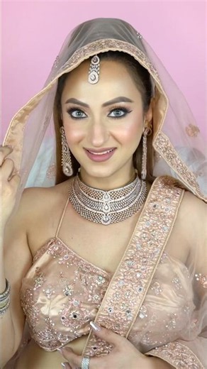 Indian BRIDAL Transformation 🌟 Rose Gold Bride | Desi Bride | Indian Wedding Makeup #bridalmakeup