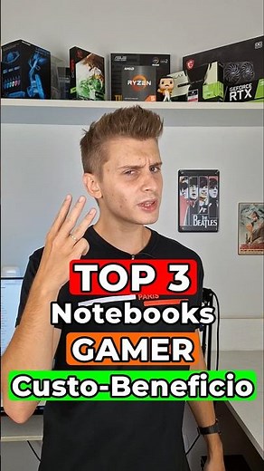 TOP 3 MELHORES Notebooks Gamer CUSTO CUSTO BENEFICIO 2026! #notebookgamer