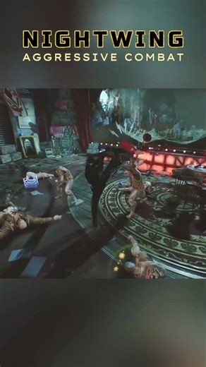 NIGHTWING in Black Mod Suit Aggressive Takedowns #batmanarkhamknight #batman #nightwing